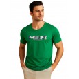 تيشيرت بأكمام قصيرة للشباب لون أخضر