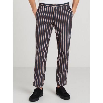 بنطلون كاجوال مخطط رجالي لون أسود