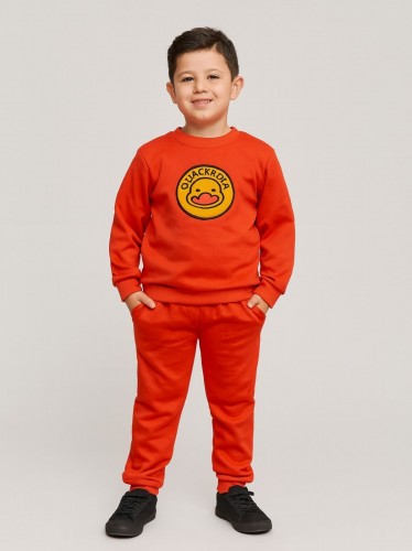 بجامة بأكمام طويلة للأطفال لون أحمر