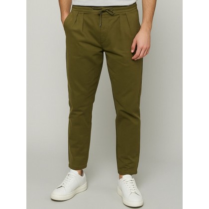بنطلون كاجوال رجالي لون زيتي
