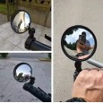 مراية مراة صغيرة للدراجات الهوائية والكهربائية شكل دائري قابلة للضبط قابلة للدوران 360 درجة وذات جودة جيدة حجم صغير عدد 2