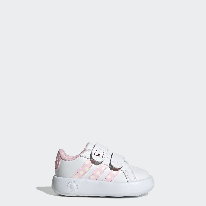 adidas Kids' x Disney Minnie Mouse Grand Court Shoes - White