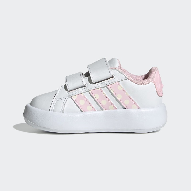adidas Kids' x Disney Minnie Mouse Grand Court Shoes - White