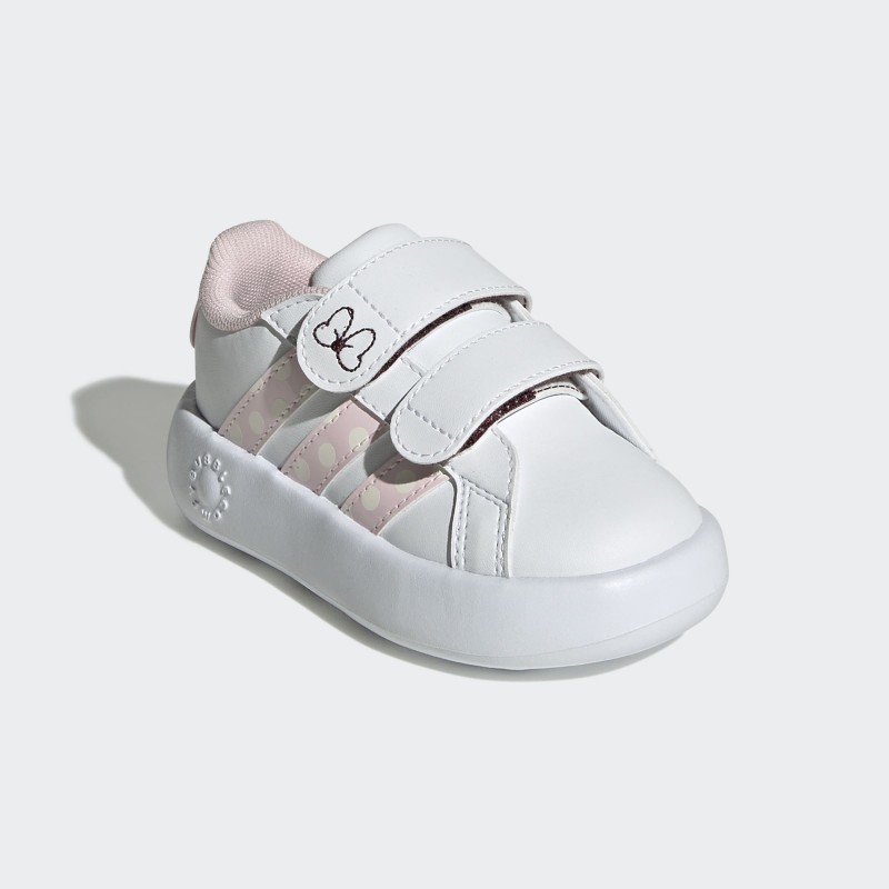 adidas Kids' x Disney Minnie Mouse Grand Court Shoes - White