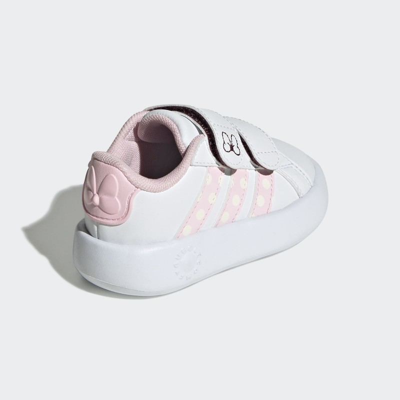 adidas Kids' x Disney Minnie Mouse Grand Court Shoes - White