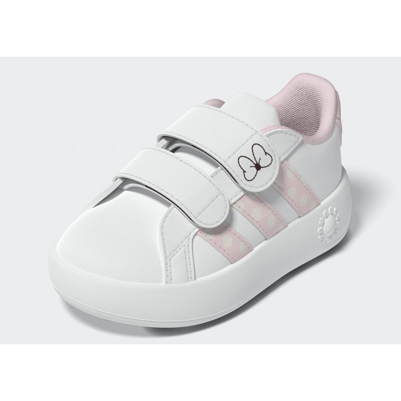 adidas Kids' x Disney Minnie Mouse Grand Court Shoes - White