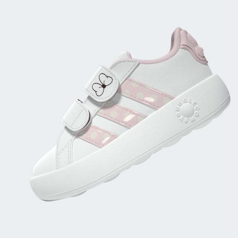 adidas Kids' x Disney Minnie Mouse Grand Court Shoes - White
