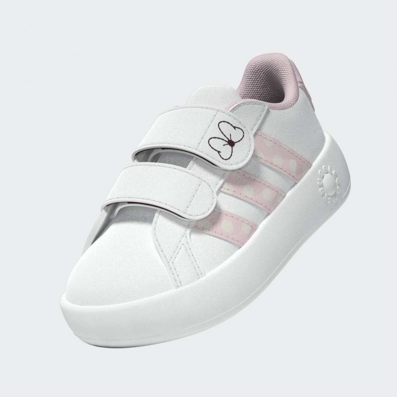 adidas Kids' x Disney Minnie Mouse Grand Court Shoes - White