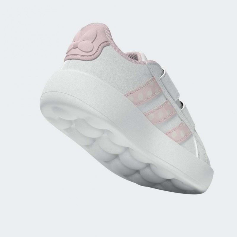 adidas Kids' x Disney Minnie Mouse Grand Court Shoes - White