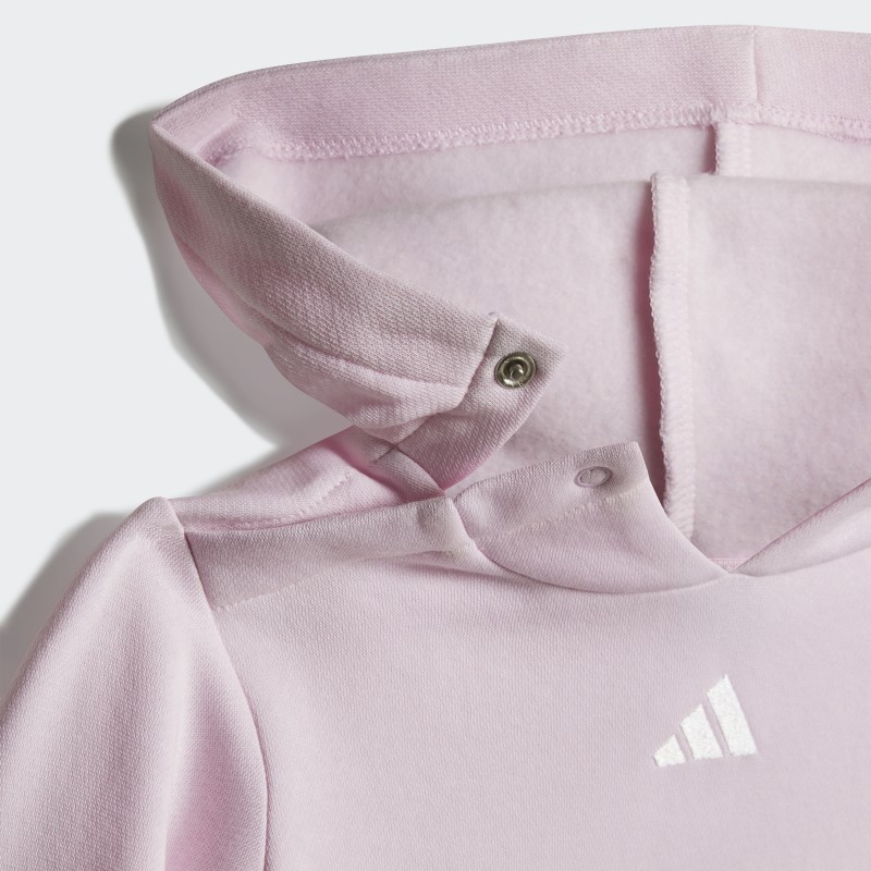 adidas Kids Hooded Fleece Jogger Set - Pink