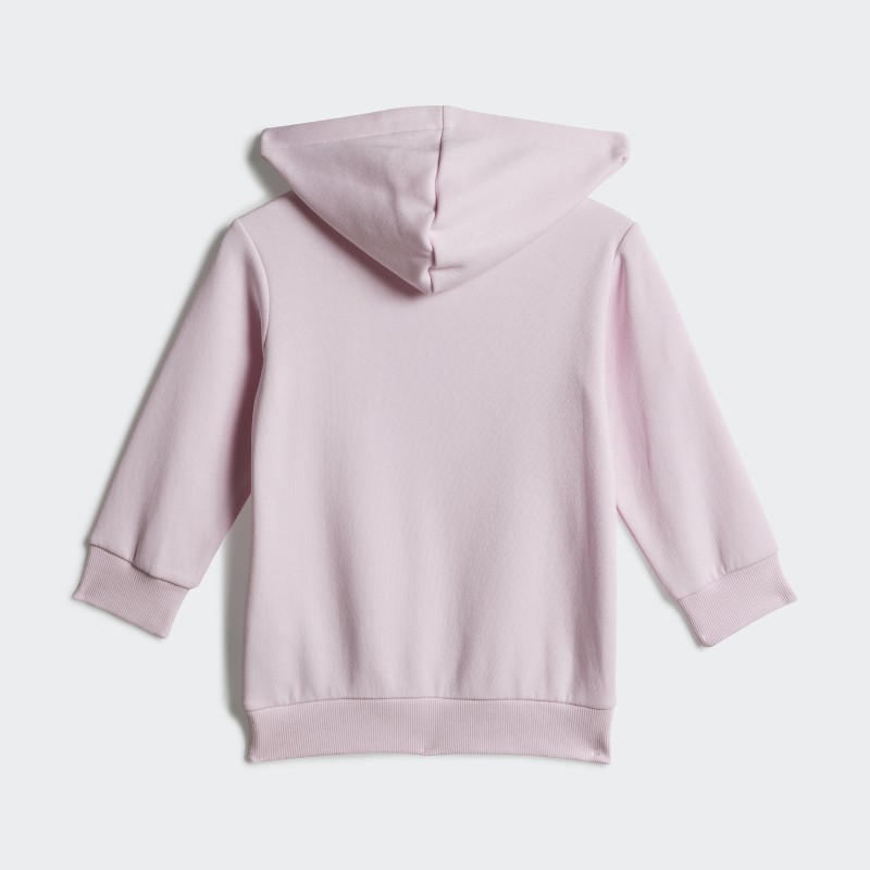 adidas Kids Hooded Fleece Jogger Set - Pink
