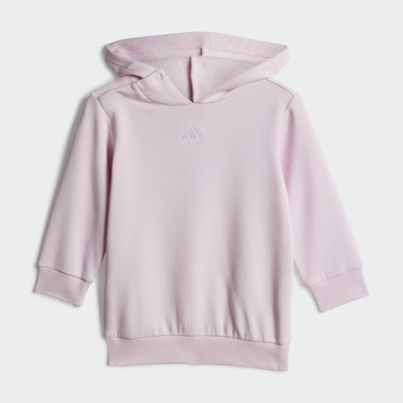adidas Kids Hooded Fleece Jogger Set - Pink