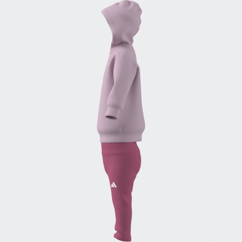 adidas Kids Hooded Fleece Jogger Set - Pink