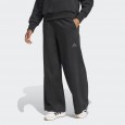 adidas Womens' ALL SZN Fleece Loose Wide-Leg Pants - Black