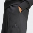 adidas Womens' ALL SZN Fleece Loose Wide-Leg Pants - Black