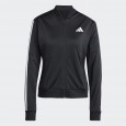adidas Womens' Essentials 3-Stripes Track Suit - Black