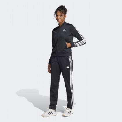 adidas Womens' Essentials 3-Stripes Track Suit - Black