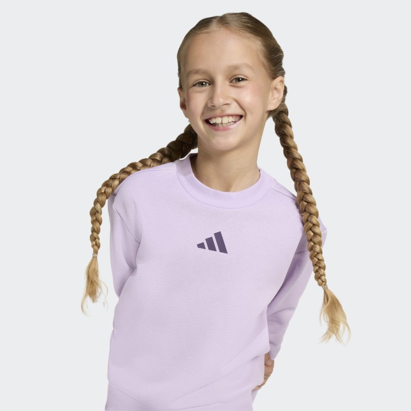 adidas Kids' Girl Fleece Jogger Set - Purple