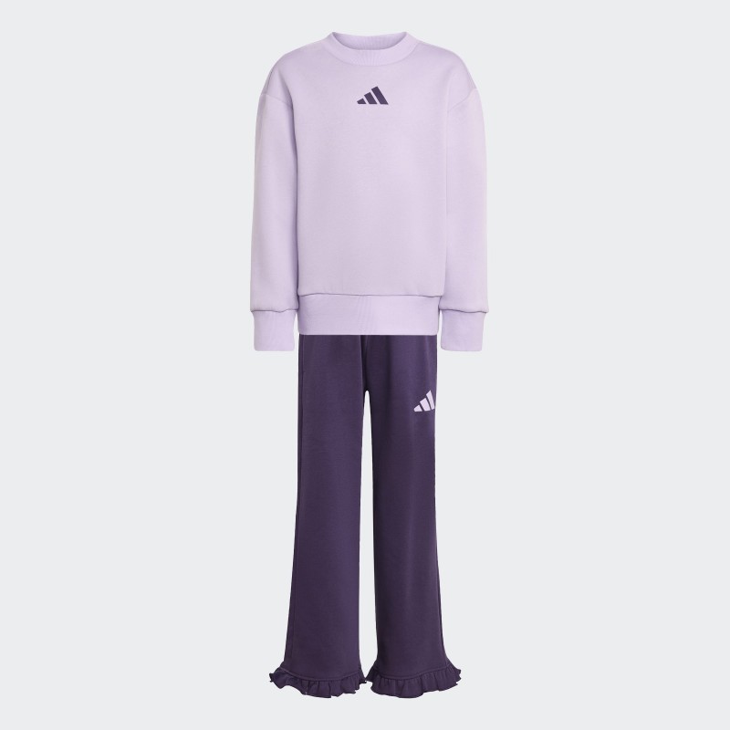 adidas Kids' Girl Fleece Jogger Set - Purple