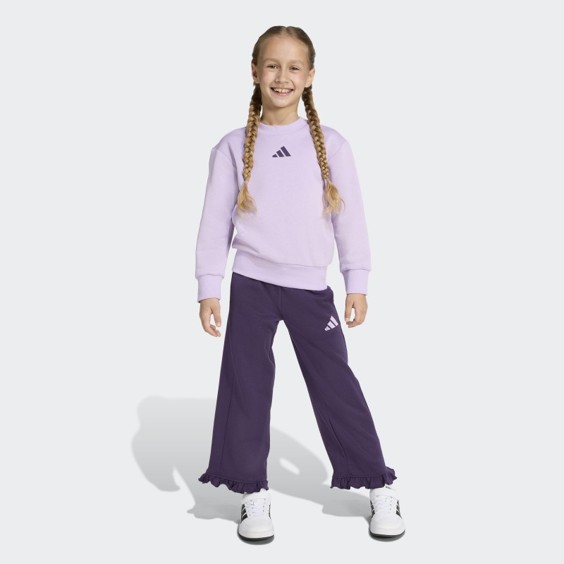 adidas Kids' Girl Fleece Jogger Set - Purple