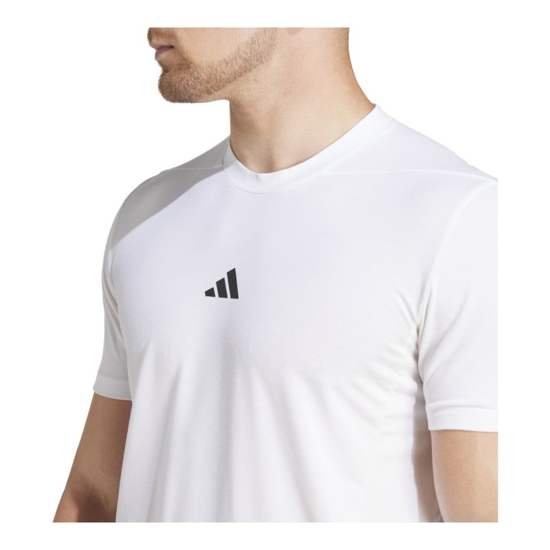 adidas Men's Designed for Training Workout Tee-White