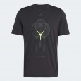adidas Men's Tennis 3 Rackets Graphic Tee - Black