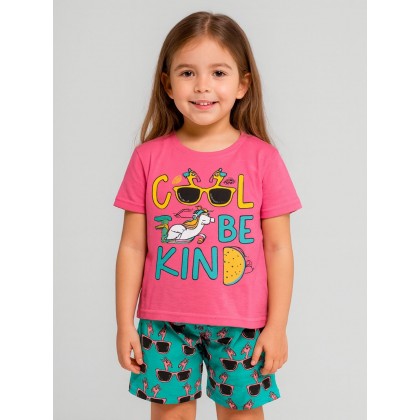 طقم أطفال قطعتين شورت + تيشيريت