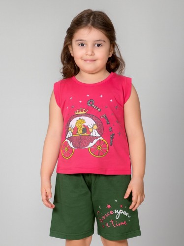 طقم أطفال قطعتين شورت + تيشيريت