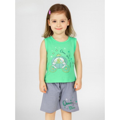 طقم أطفال قطعتين شورت + تيشيريت