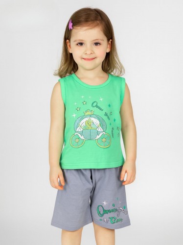 طقم أطفال قطعتين شورت + تيشيريت