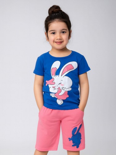 طقم أطفال قطعتين شورت + تيشيريت