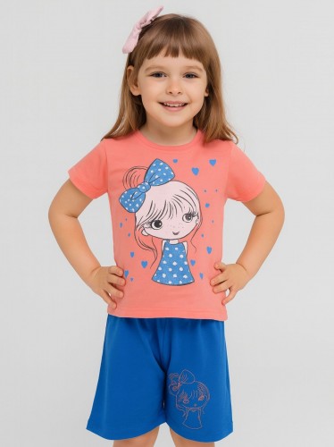 طقم أطفال قطعتين شورت + تيشيريت