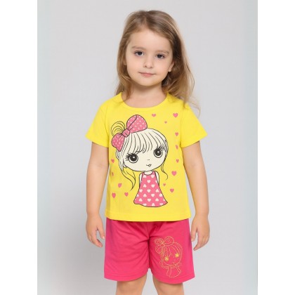 طقم أطفال قطعتين شورت + تيشيريت