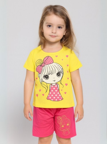 طقم أطفال قطعتين شورت + تيشيريت