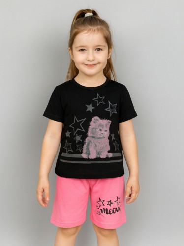 طقم أطفال قطعتين شورت + تيشيريت