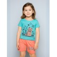 طقم أطفال قطعتين شورت + تيشيريت