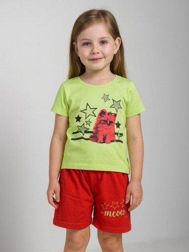 طقم أطفال قطعتين شورت + تيشيريت