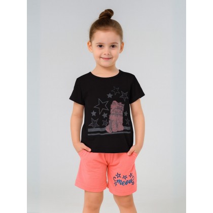 طقم أطفال قطعتين شورت + تيشيريت