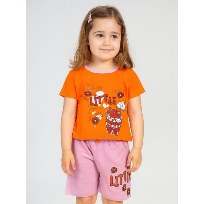 طقم أطفال قطعتين شورت + تيشيريت
