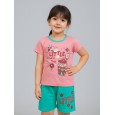 طقم أطفال قطعتين شورت + تيشيريت