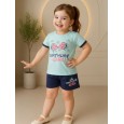 طقم أطفال قطعتين شورت + تيشيريت