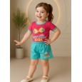 طقم أطفال قطعتين شورت + تيشيريت
