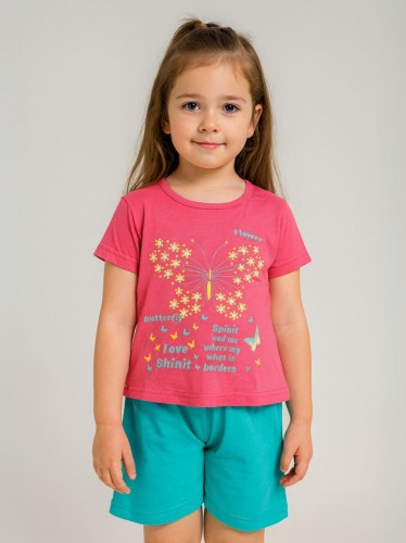 طقم أطفال قطعتين شورت + تيشيريت