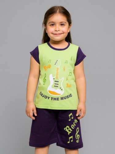 طقم أطفال قطعتين شورت + تيشيريت