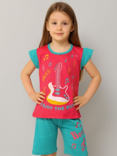 طقم أطفال قطعتين شورت + تيشيريت