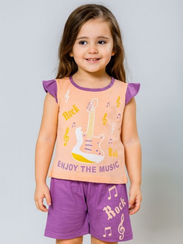 طقم أطفال قطعتين شورت + تيشيريت