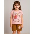 طقم أطفال قطعتين شورت + تيشيريت