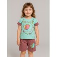 طقم أطفال قطعتين شورت + تيشيريت