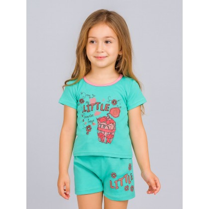 طقم أطفال قطعتين شورت + تيشيريت