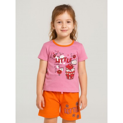 طقم أطفال قطعتين شورت + تيشيريت